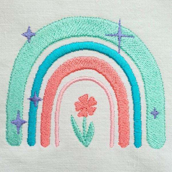 Arc-en-ciel menthe corail – 2 tailles