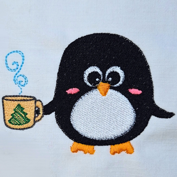 Pack de motifs de broderie machine de 3 pingouins – 4 tailles chacun – Image 2
